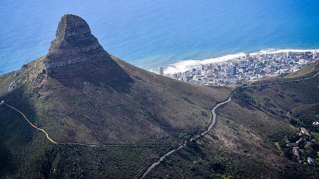 aerial from table mountain