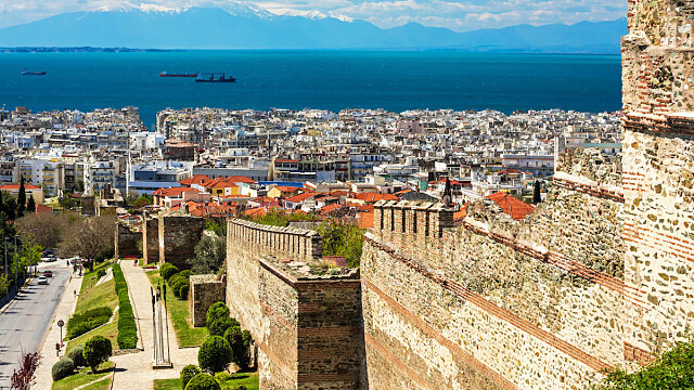 panoramic view of thessaloniki greece